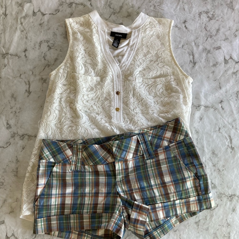 Colorful plaid shorts